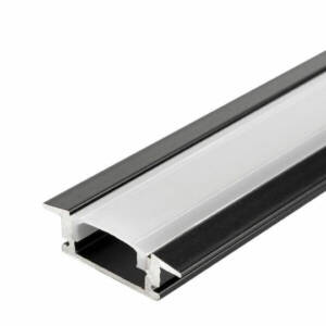 Recessed Aluminum profile 18X8X2000mm black