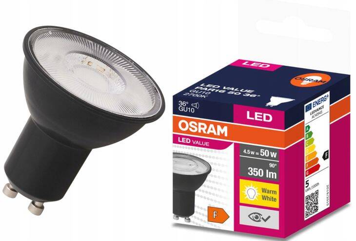 LED VALUE PAR16 BLACK 50 4.5 W/2700 K GU10 - Image 2