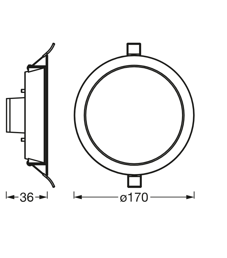SMART+ Wifi Spotlight Recess 170mm 110 ° RGB + TW - Image 4