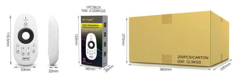 4 ZONE Single Color Remote control 2.4GHz RF - Image 3