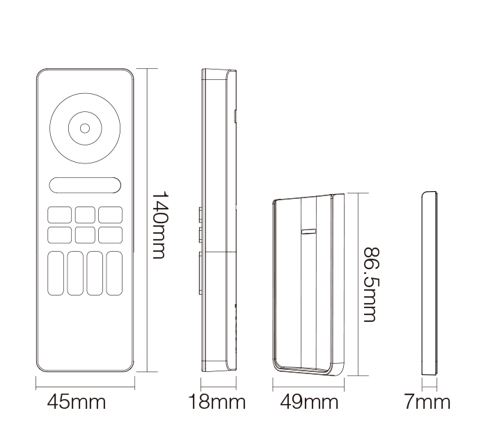 4 ZONE RGB+CCT Remote Control black - Image 4