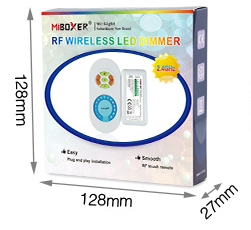 LED Strip Single Color Remote Control Dimmer 12-24V 10A 2.4GHz RF - Image 2