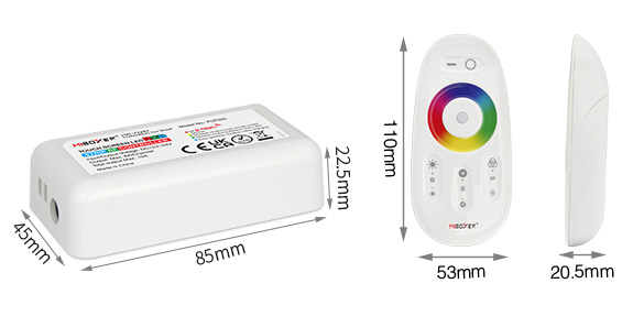 LED Strip RGB Color Remote Control Dimmer 12-24V 10A 2.4GHz RF - Image 3